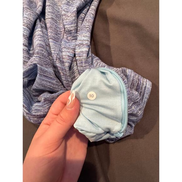 Lululemon Runderful Long Sleeve Space Dye Camo Caspian Blue Size 10 - Picture 5 of 5